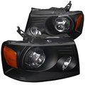 Overtime Projector Headlights for 2004-2008 Ford F150 - Black OV2654367